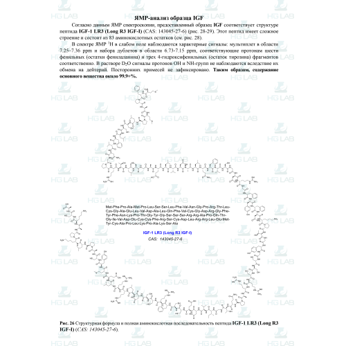 IGF-1 LR3 HGLab - лиофилизат, 1 мг х 1 флакон