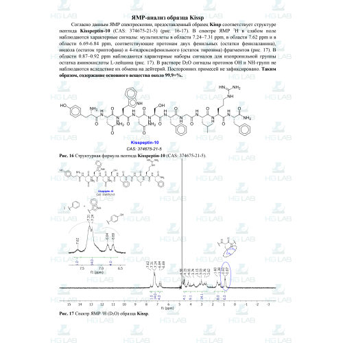 Kisspeptin-10 HGLab - лиофилизат, 10 мг х 1 флакон.